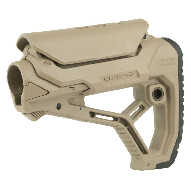FAB DEF AR15 STOCK W/CHEEK REST TAN