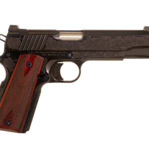 Standard Manufacturing 1911 Pistol - Blued Finish | .45ACP | 5' Barrel | 7rd | Rosewood Grips | Custom Engraved