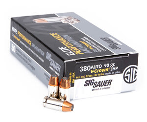 SIG AMMO 380ACP 90GR JHP 50/500