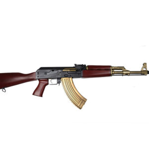 Zastava ZPAPM70 AK-47 Rifle BULGED TRUNNION 1.5MM RECEIVER - Black | 7.62x39 | 16.3' Chrome Lined Barrel | Serbian Red Furniture | Gold Barrel & Magazine