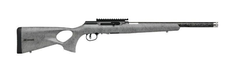 SAVAGE ARMS A22 22LR BL/GRY 18' CARBON TB