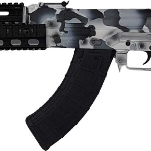 Zastava ZPAPM70 AK-47 Rifle - White Camouflage Cerakote | 7.62x39 | 16.3' Chrome Lined Barrel | Quad Rail | Zhukov-S Folding Stock