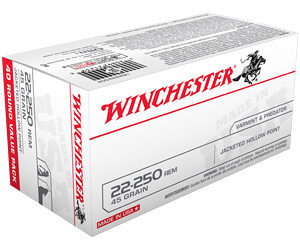 WIN USA 22-250 REM 45GR JHP 40/400